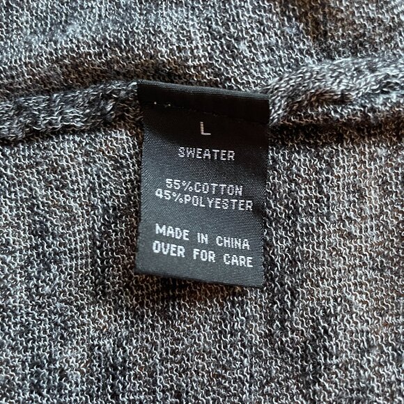 Size Large B-Design gray white striped cardigan - Picture 6 of 8